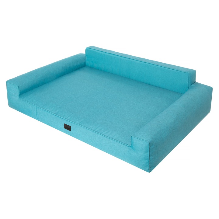 Culcus pentru caini BJIRD, model Glamour, 78x53cm, waterproof, albastru, cu husa detasabila si usor de curatat