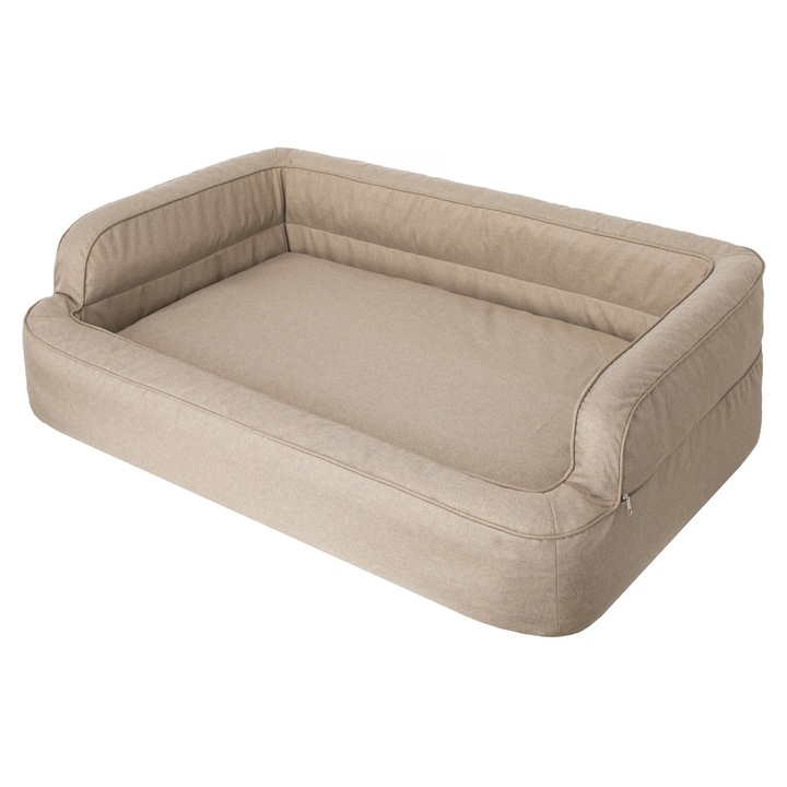 Culcus pentru caini si pisici, BJIRD, Ekolen, 14 cm grosime, impermeabil, 96x62 cm, bej