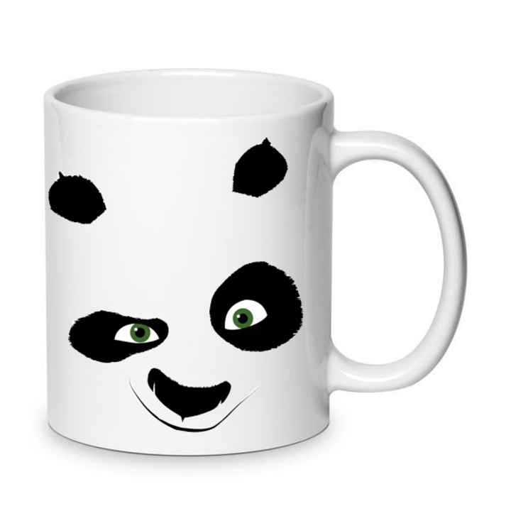 Cana ceramica Kung Fu Panda 330ml - Design No6, capacitate 330ml, lavabila la masina de spalat, pentru acasa sau birou