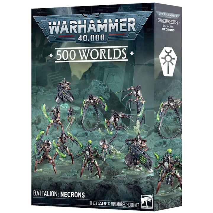 Игра на бюро, Games Workshop, Warhammer 500 Worlds Battalion - Нексрони, комплект, 11 миниатюри, 60mm, 50mm, 28.5mm