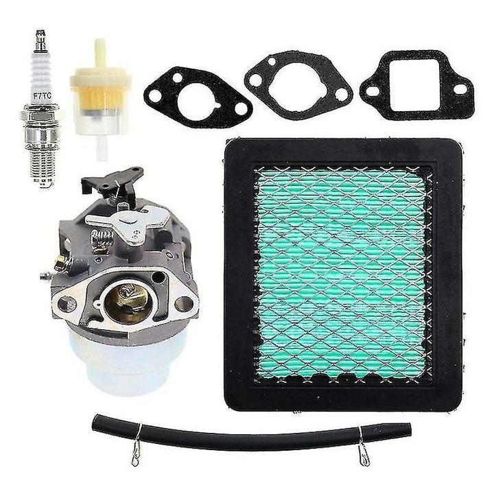 Carburator de schimb pentru motoare Honda GCV135, GCV160, GC135, GC160, set cu filtru de aer, linie de combustibil, 1x metalic, argintiu + negru