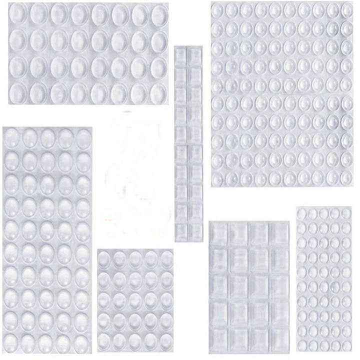 Bumper de protectie din cauciuc, autoadeziv, set 1 bucata, 5x2mm, transparent, ideal pentru mobilier