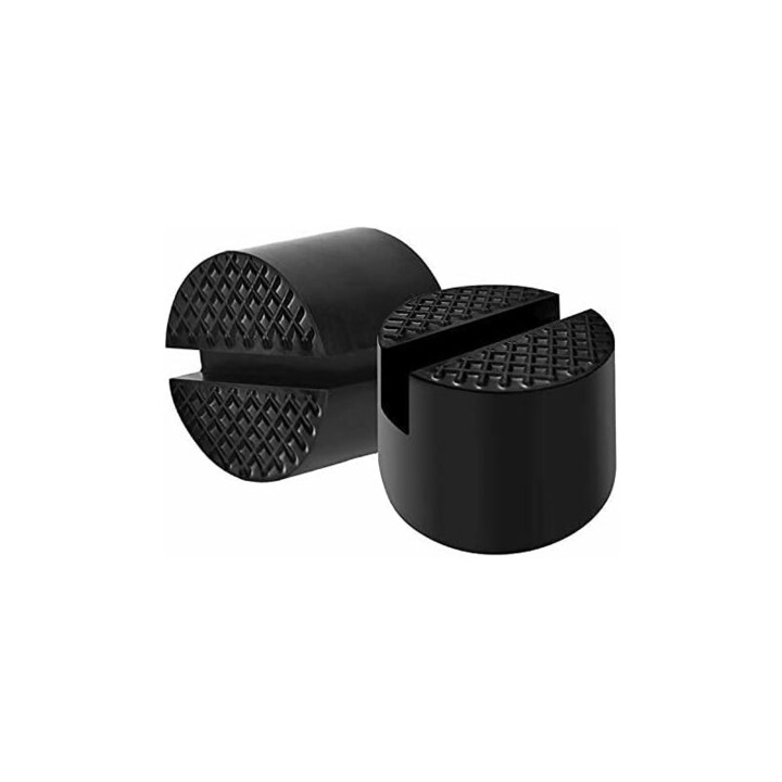 Set 2 bucati tampoane din cauciuc pentru cric auto, 48x38mm, negru