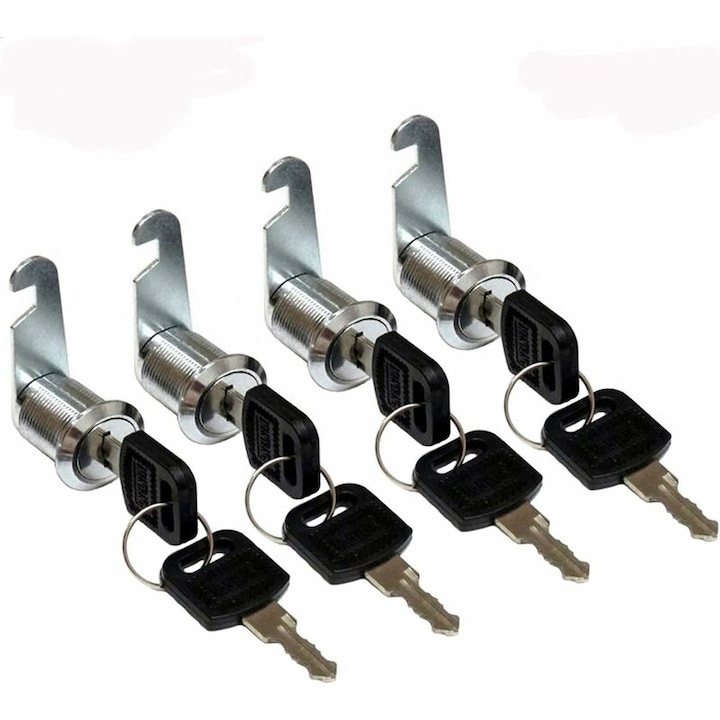 Set de 4 broaste universale pentru cutii postale, zinc, 25mm, argintiu