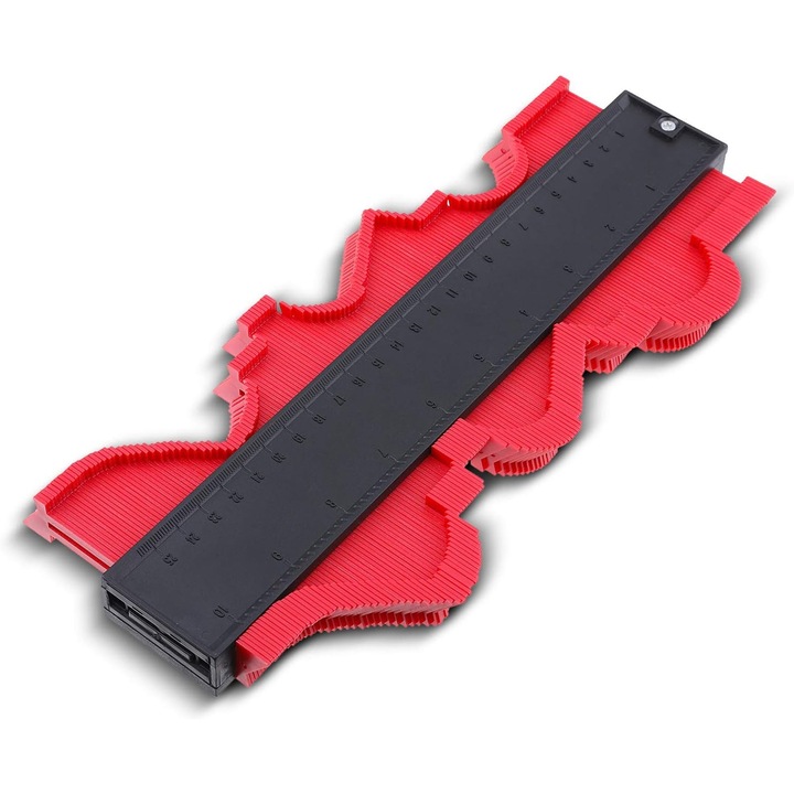 Gabarit de contur, 25 cm, multifunctional, din plastic ABS, pentru masuratori precise