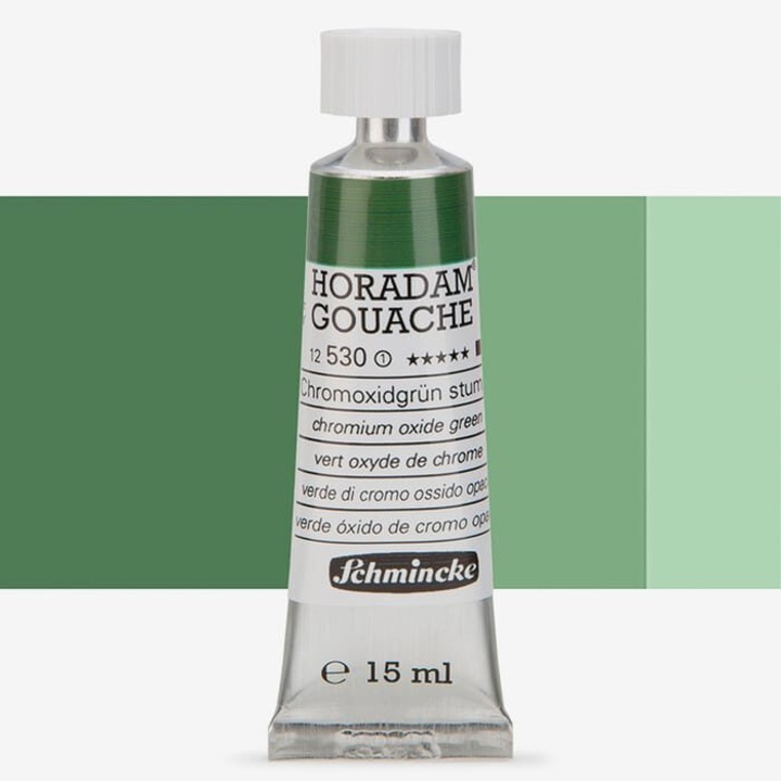 Gouache Horadam 15 ml - Schmincke, 12530 Chromium Oxide Green 15 ml - Schmincke