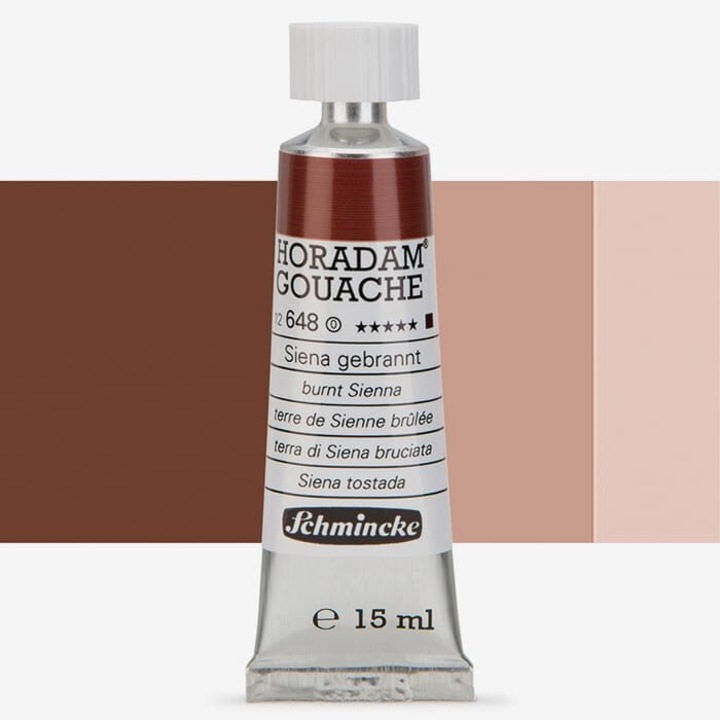Gouache Horadam 15 ml - Schmincke, 12648 Burnt Sienna 15 ml - Schmincke