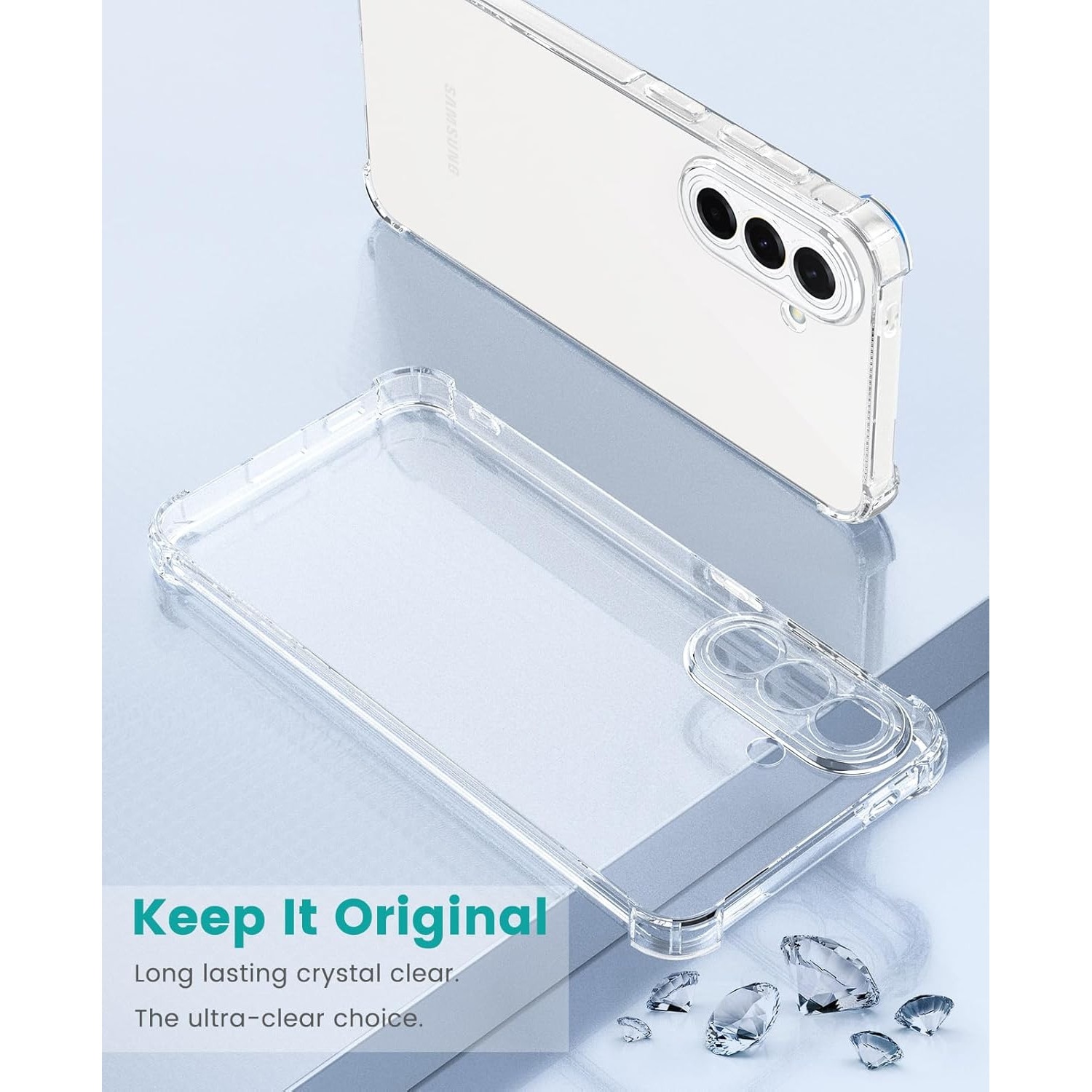 Husa pentru Samsung Galaxy A57 Slim Anti-Shock 1.5mm reinforced 4 corners, transparent