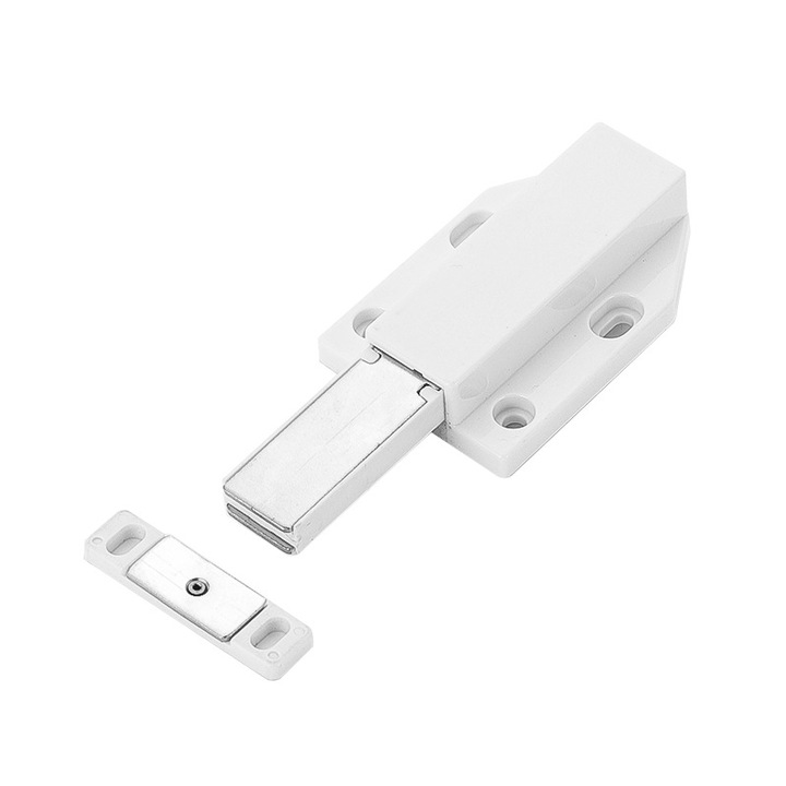 Set 4 butoane de deschidere cu magnet pentru usi, sistem de inchidere pentru dulapuri, 3x1x0.4cm