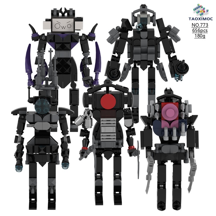 Set de constructie 5 piese Toilet Man vs. Monitor Man