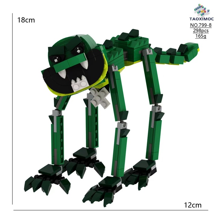 Конструктор Bobby's Playtime 4, строителни блокчета, крокодил, 799-8