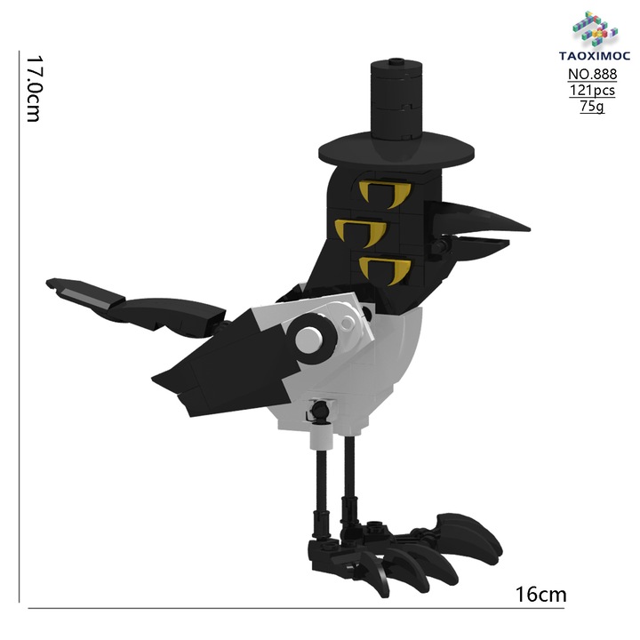 Фигурина комплект KPop Demon Hunters Block Demon Magpie, 121 части