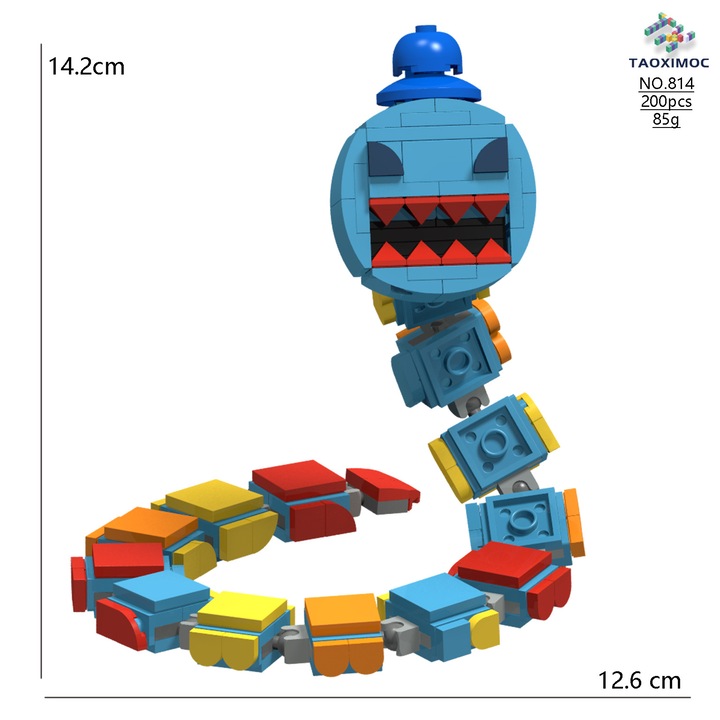 Комплект за изграждане Poppy's Playtime 4, строителни блокчета, 814 Snake Doi