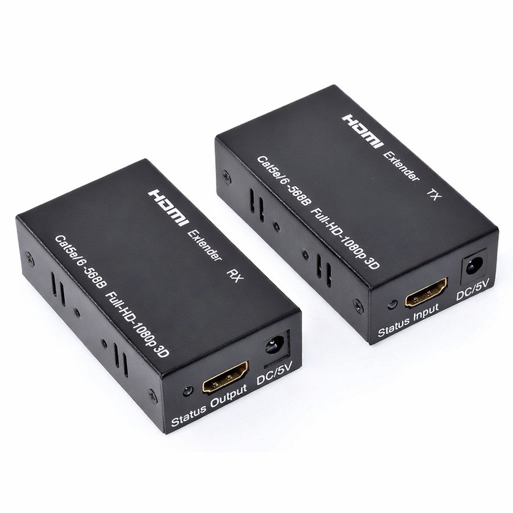 Extender HDMI 60m prin UTP FTP Cat5e Cat6 Full HD