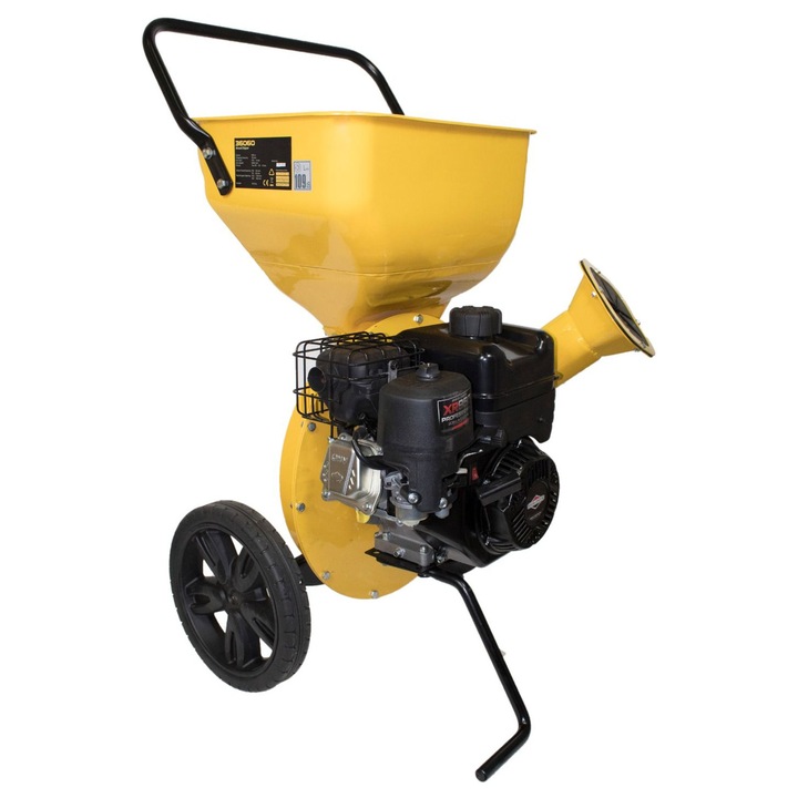 Tocator de lemne Elefant 36060, motor 6.5 CP, sasiu metalic, pentru crengi cu diametru maxim 10 mm, dimensiune disc 375x8mm