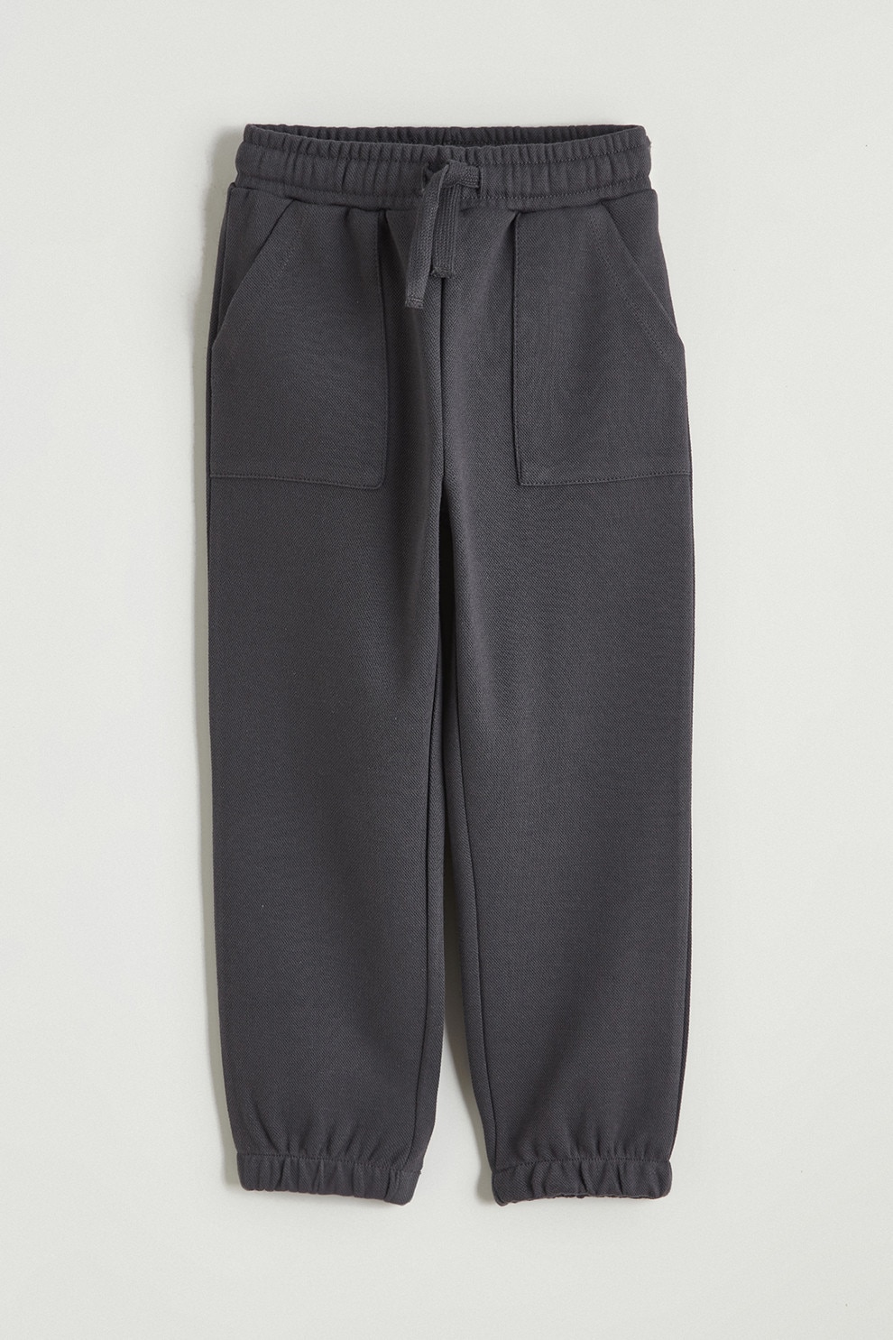 LC WAIKIKI, Pantaloni de trening cu croiala relaxed-fit si talie ajustabila, Gri antracit, 116-122 CM