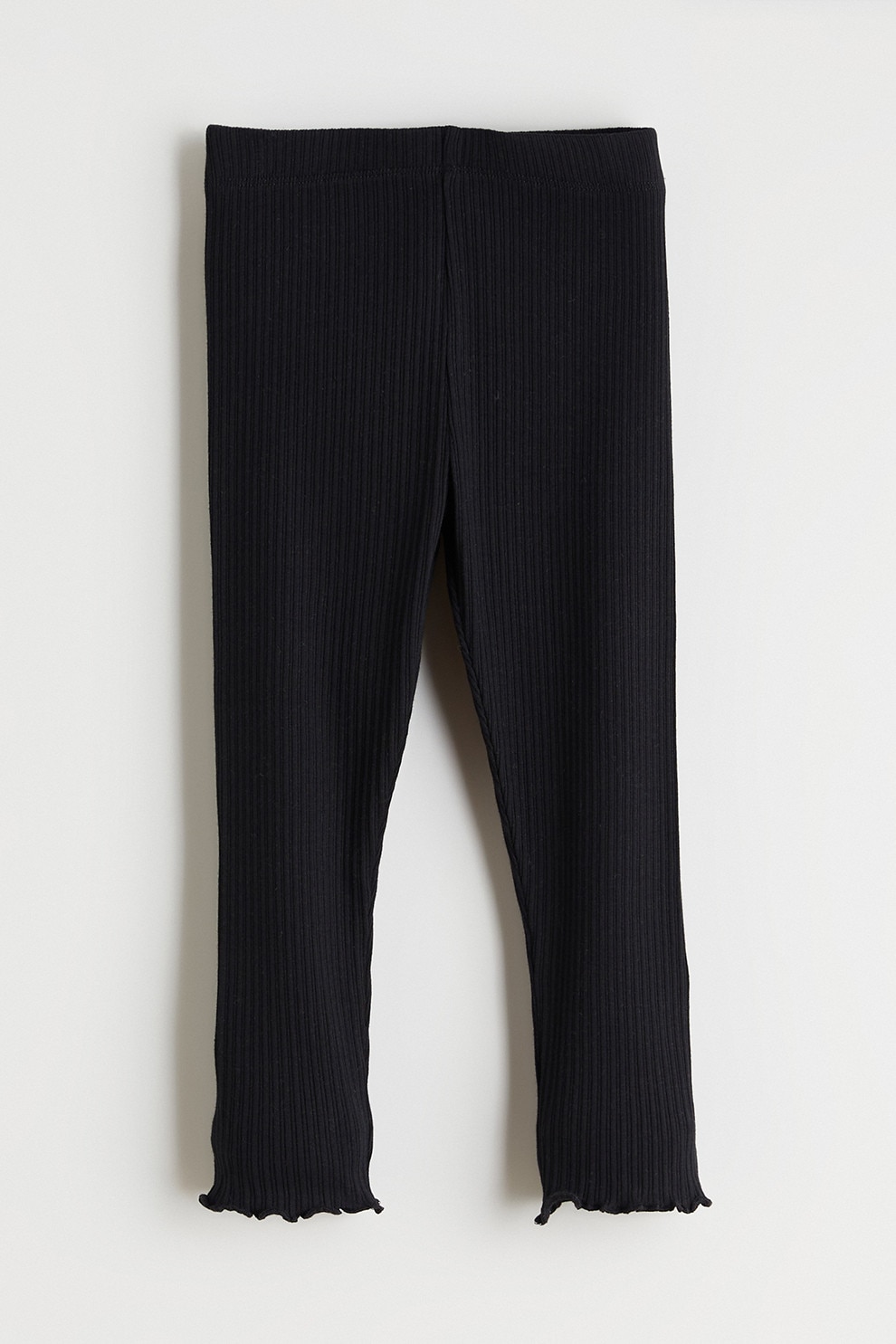LC WAIKIKI, Colanti striati cu terminatii valurite, Negru, 116-122 CM