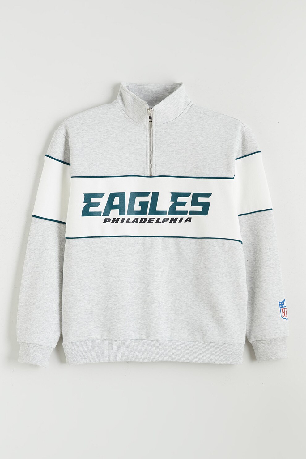 LC WAIKIKI, Bluza de trenin cu imprimeu Philadelphia Eagles, Gri
