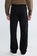 LC WAIKIKI, Pantaloni de trening din amestec de bumbac cu snur, Negru, S