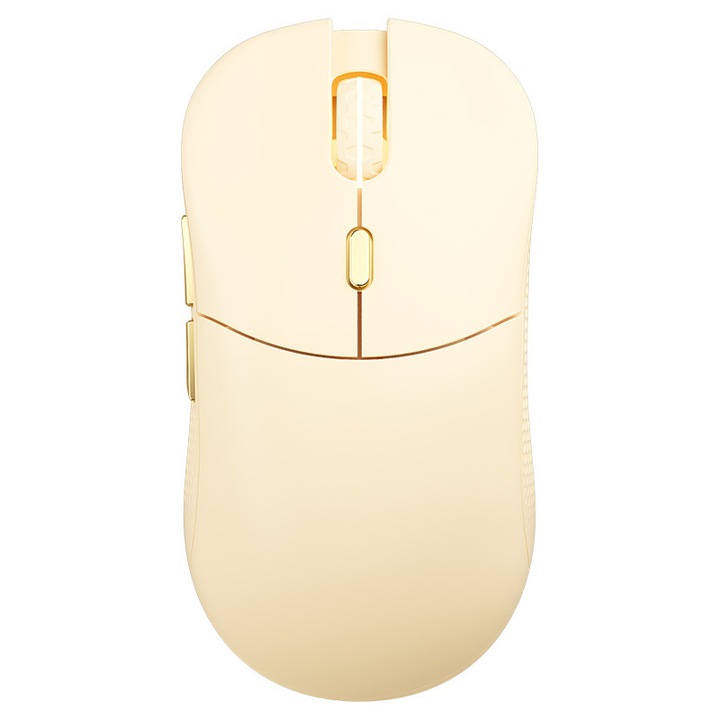Mouse OLOEY, ergonomic, maro latte, set complet cu cablu Type-C