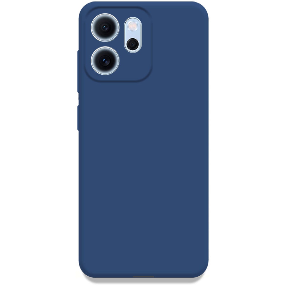 Husa pentru Oppo Reno 14F 5G / Reno14 FS, Color Shield, Interior de catifea, Suprafata aderenta, Protectie antisoc, Margini ridicate, Regular Fit, Silicon, Albastru inchis