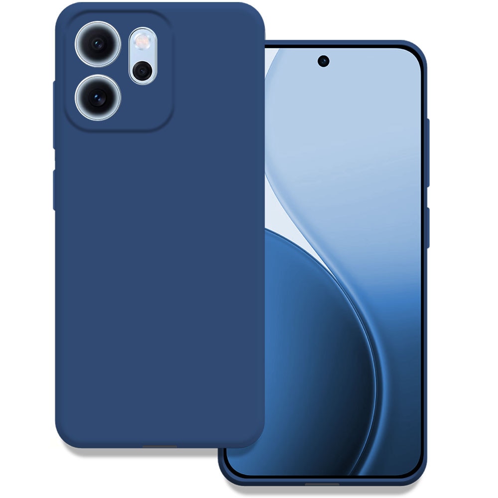 Husa pentru Oppo Reno 14F 5G / Reno14 FS, Color Shield, Interior de catifea, Suprafata aderenta, Protectie antisoc, Margini ridicate, Regular Fit, Silicon, Albastru inchis