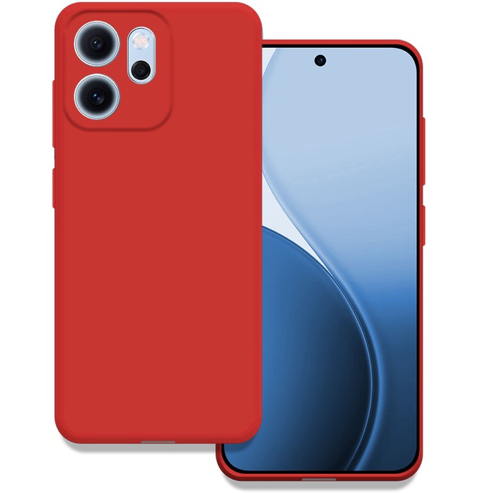 Husa pentru Oppo Reno 14F 5G / Reno14 FS, Color Shield, Interior de catifea, Suprafata aderenta, Protectie antisoc, Margini ridicate, Regular Fit, Silicon, Rosu