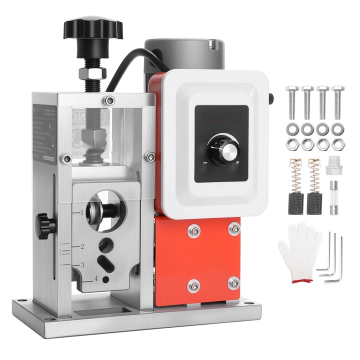 Masina electrica automata de dezizolat cabluri VEVOR, 400 W, diametru cabluri 1.5-40 mm, viteza de lucru 15 m/min