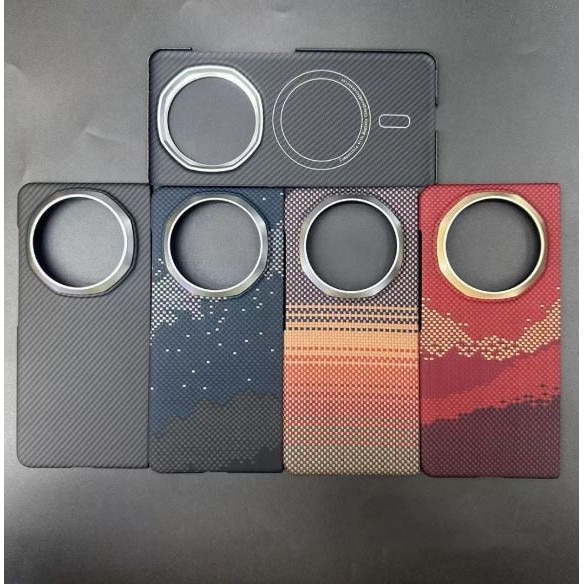 Husa de protectie pentru Honor Magic V6 Premium Tip Kevlar, Magnetica, Ultra-Slim, Anti-Alunecare, Protectie la Socuri, Negru carbon