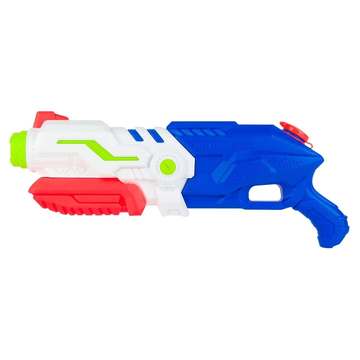Pistol de Apa din Plastic Bleu Alb Verde 47cm < Pistoale de Apa Tub Mijlocii-Mari, Jumbo