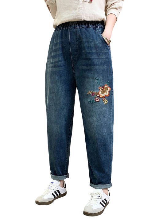 Дамски блузи A32, Памук, Син