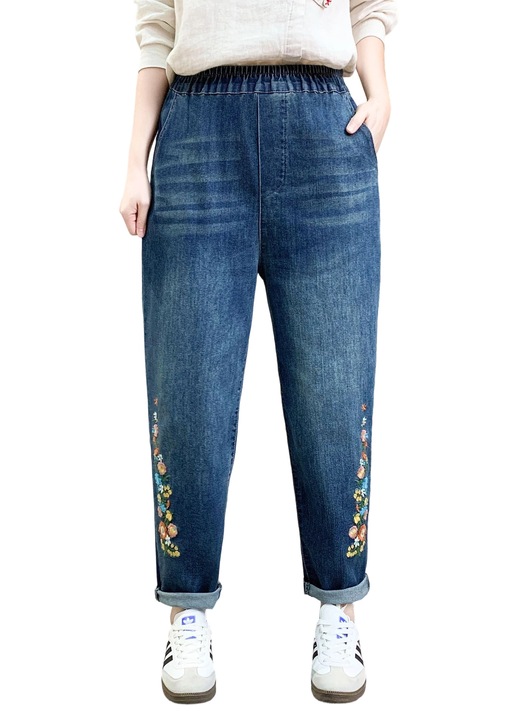 Blugi dama A36, Bumbac, Albastru