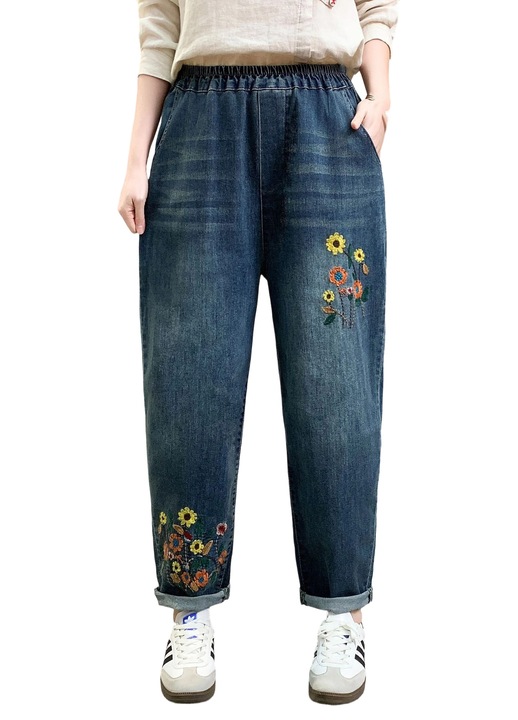 Дамски блузи A31, Памук, Син