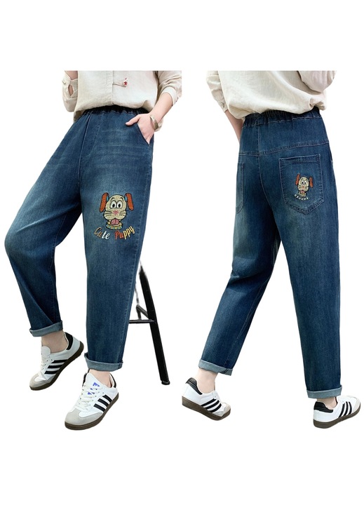 Дамски блузи A44, Памук, Син