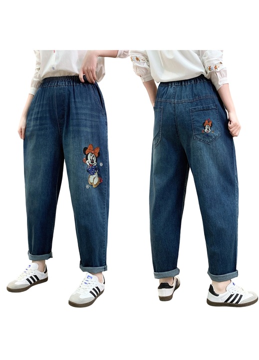 Дамски блузи A46, Памук, Син