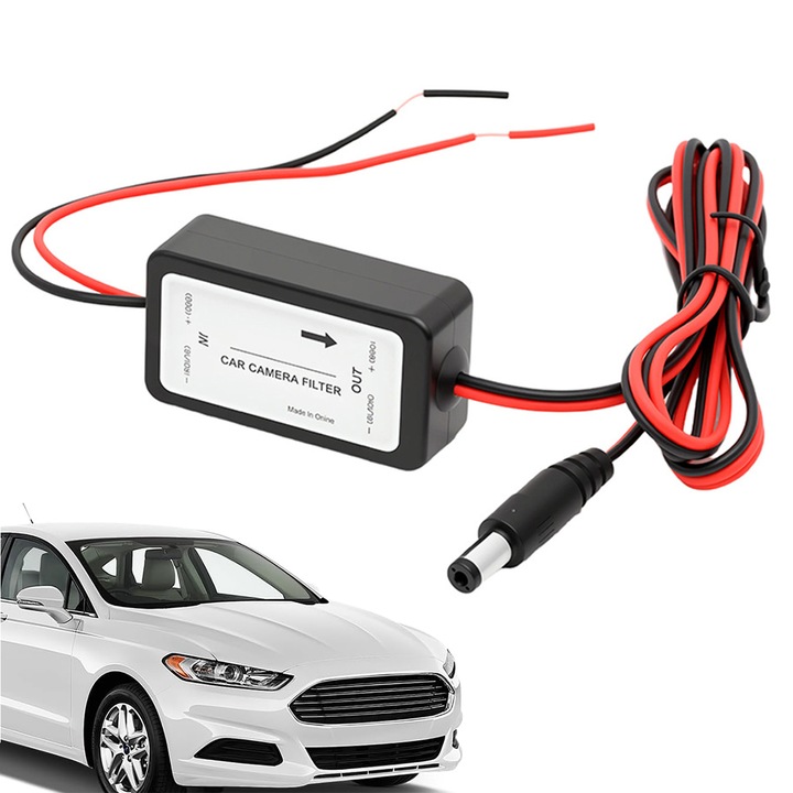 Rectificator camera spate, Chucai, 12V DC, stabilizare imagine, impermeabil, dimensiuni 4.8x2.6x1.5cm, set 1 bucata