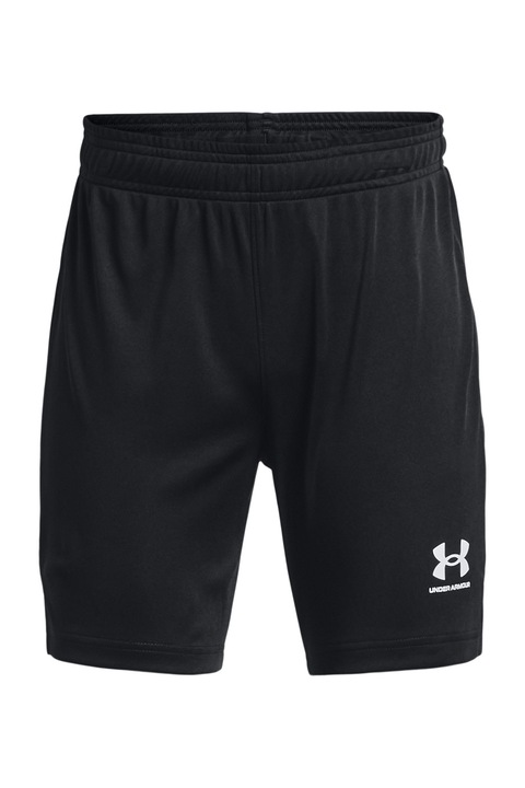Under Armour, Pantaloni scurti cu logo, pentru fotbal Core, Alb/Negru