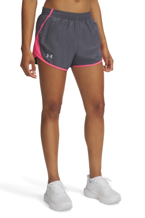 Under Armour, Fly By 3'' rövid futónadrág, Hamuszürke/Rózsaszín