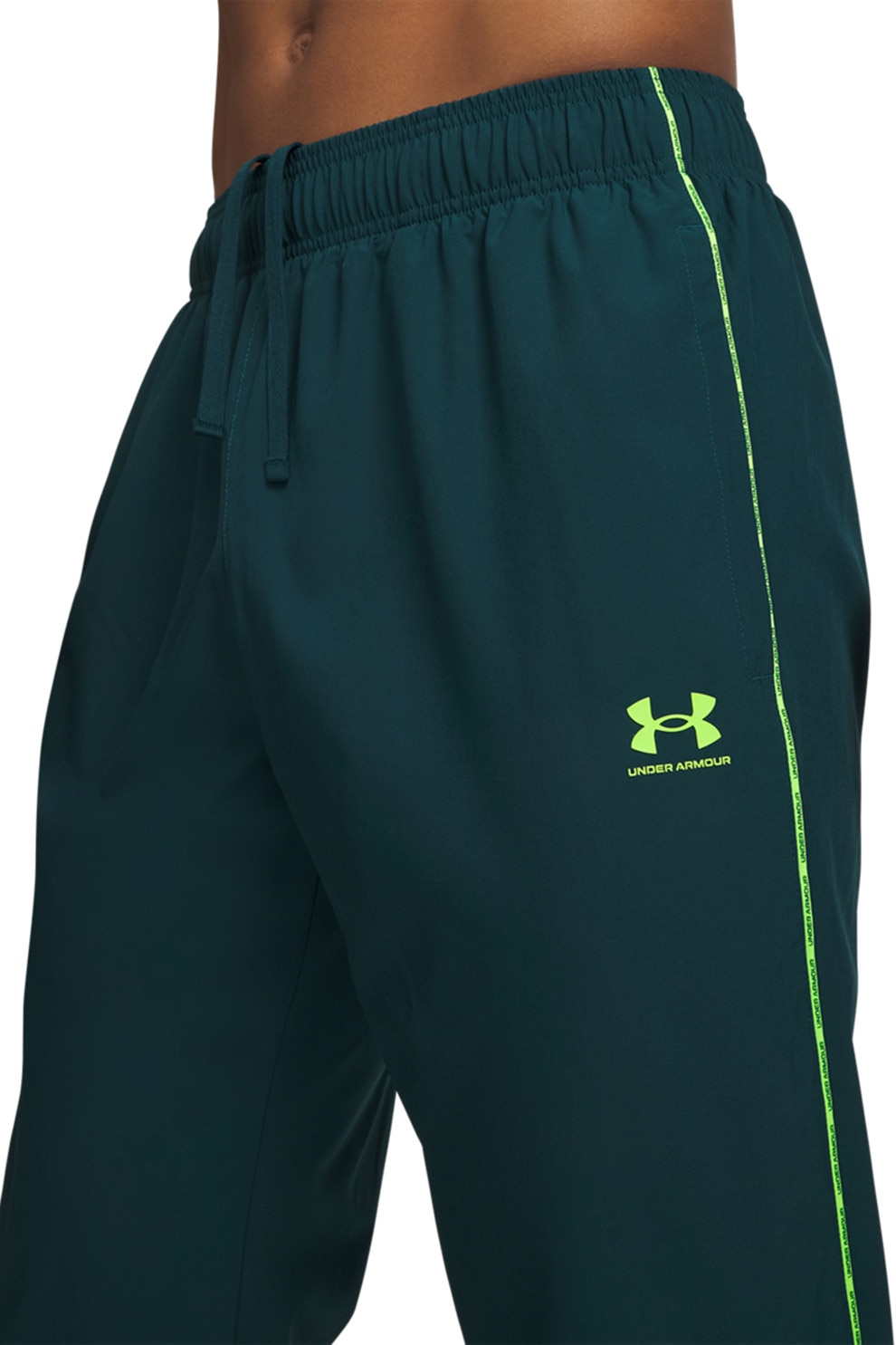 Under Armour, Trening slim-fit cu imprimeu logo si fermoar, pentru