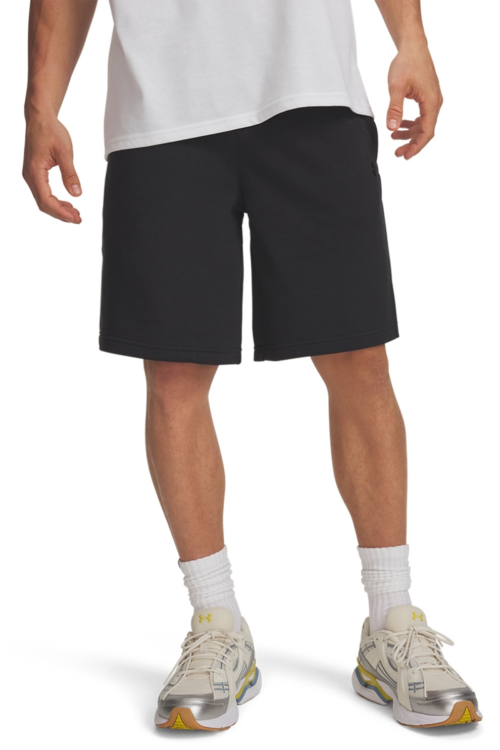 Under Armour, Pantaloni scurti din amestec de bumbac Rival, Negru, XL