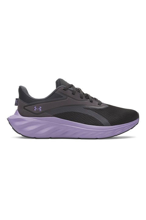 Under Armour, Pantofi Ascend din material textil, pentru alergare, Negru stins/Lila