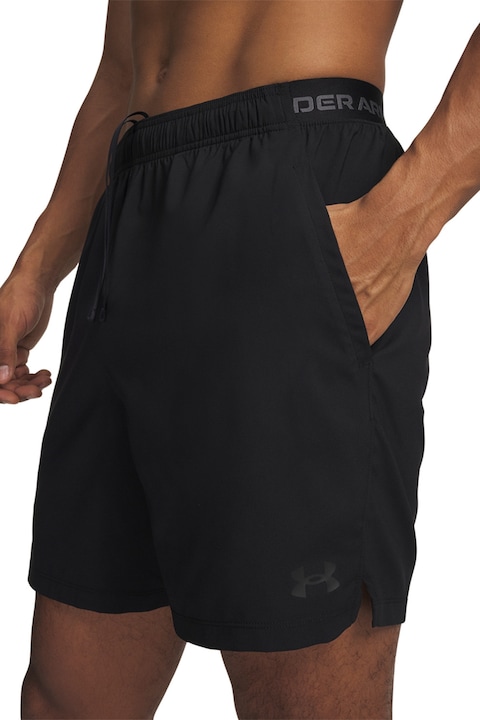 Under Armour, Pantaloni scurti cu talie elastica, Negru