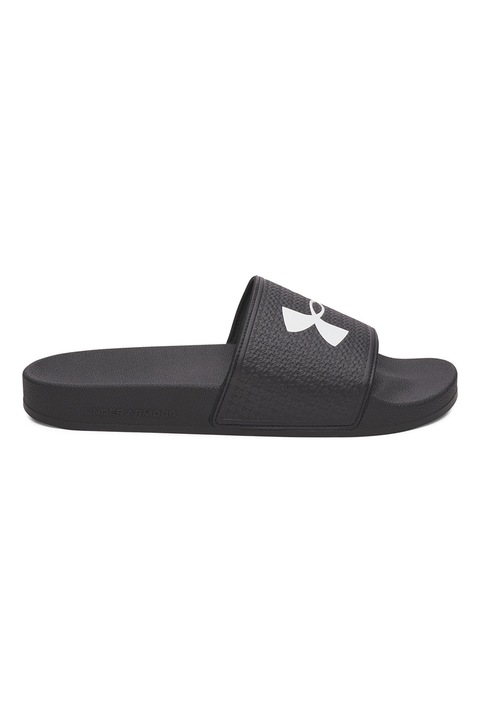 Under Armour, Papuci cu logo ARMR, Negru/Alb optic
