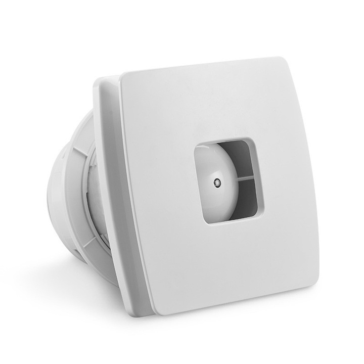 Ventilator de baie BIS 100, cu senzor de umiditate si timer, alb, 100 mm, set complet