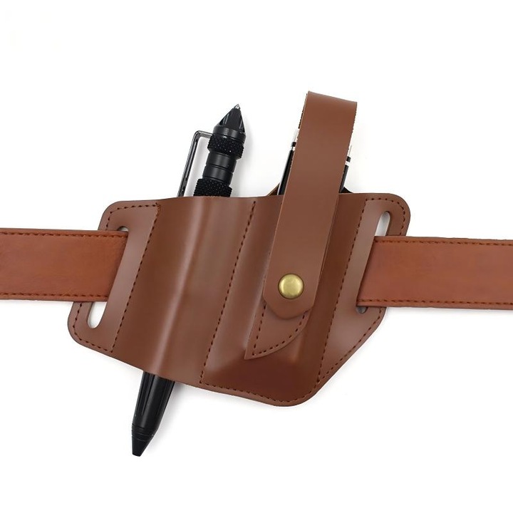 JOVYNEX bőr szerszámöv, kertészkedéshez, tágas kialakítás, állítható, barna