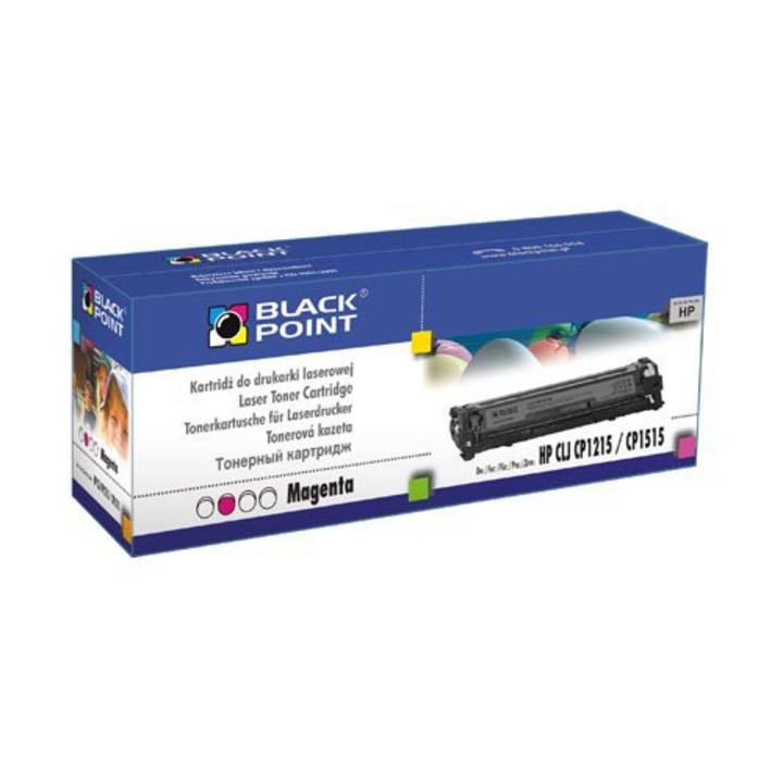 Black Point Super PLUS lézernyomtató toner, HP CB543A kompatibilis, 50% megtakarítás, fekete, 1 darab