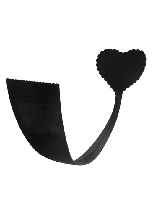 Női öntapadós bugyi, fekete, One Size INTL