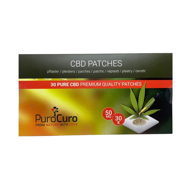 Plastri CBD PuroCuro set 30 bucati, 1500 mg CBD, 50 mg fiecare