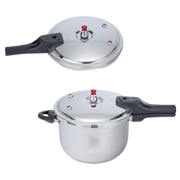 HCX rozsdamentes acél kukta 28CM8L modell Multifunkcionális tartós könnyen tisztítható Rozsdamentes acél szín 28cm Minden főzőlappal kompatibilis/Energiahatékony/Modern könnyű karbantartás