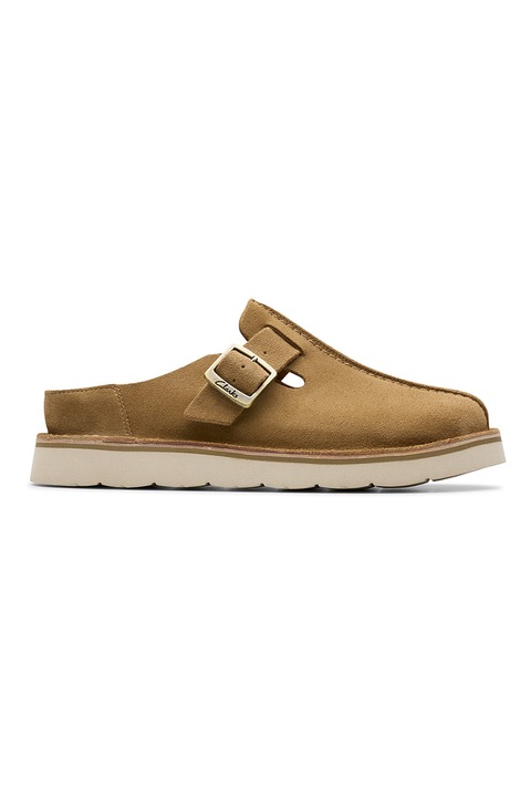 Clarks, Saboti de piele Solsbury, Bej/Maro deschis/Caramel